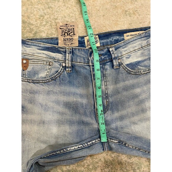 NWT NEW Moon Shine Spirit Jeans Men's 32x30 120 Proof Slim Straight Light Wash - Picture 3 of 11